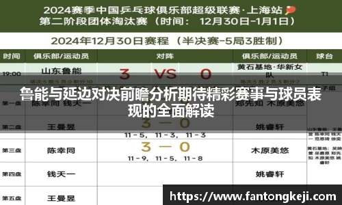鲁能与延边对决前瞻分析期待精彩赛事与球员表现的全面解读